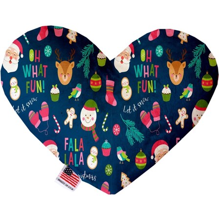 Mirage Pet Products Christmas Party 6 in. Stuffing Free Heart Dog Toy 1282-SFTYHT6